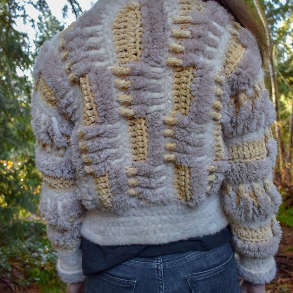 Vintage Furry Bomber Jacket - Picture 3 of 5
